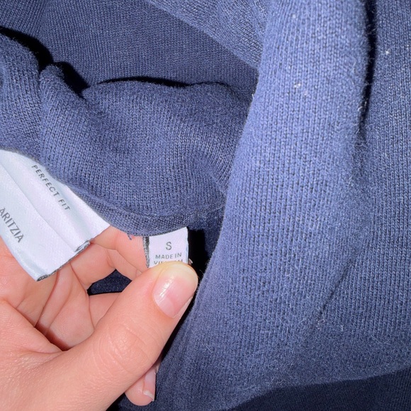 Aritzia Deep Blue Sweatfleece Hoodie - Picture 3 of 3